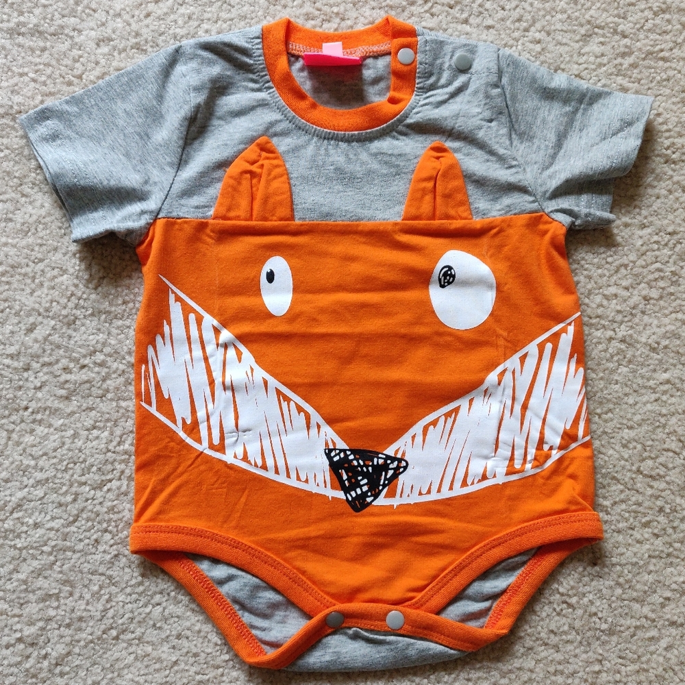 Fox onesie, 6-12mo